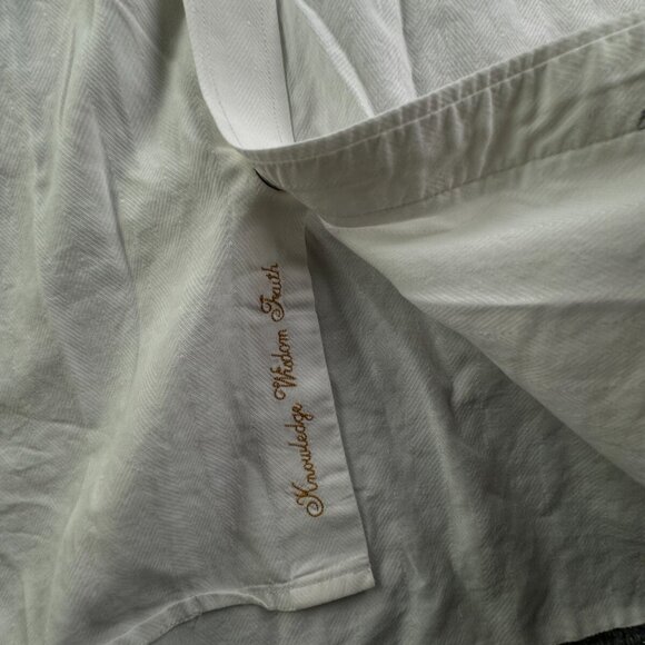 Robert Graham White Long Sleeve Button Up Shirt Men Size 17.5 (44) All Cotton - Picture 14 of 16